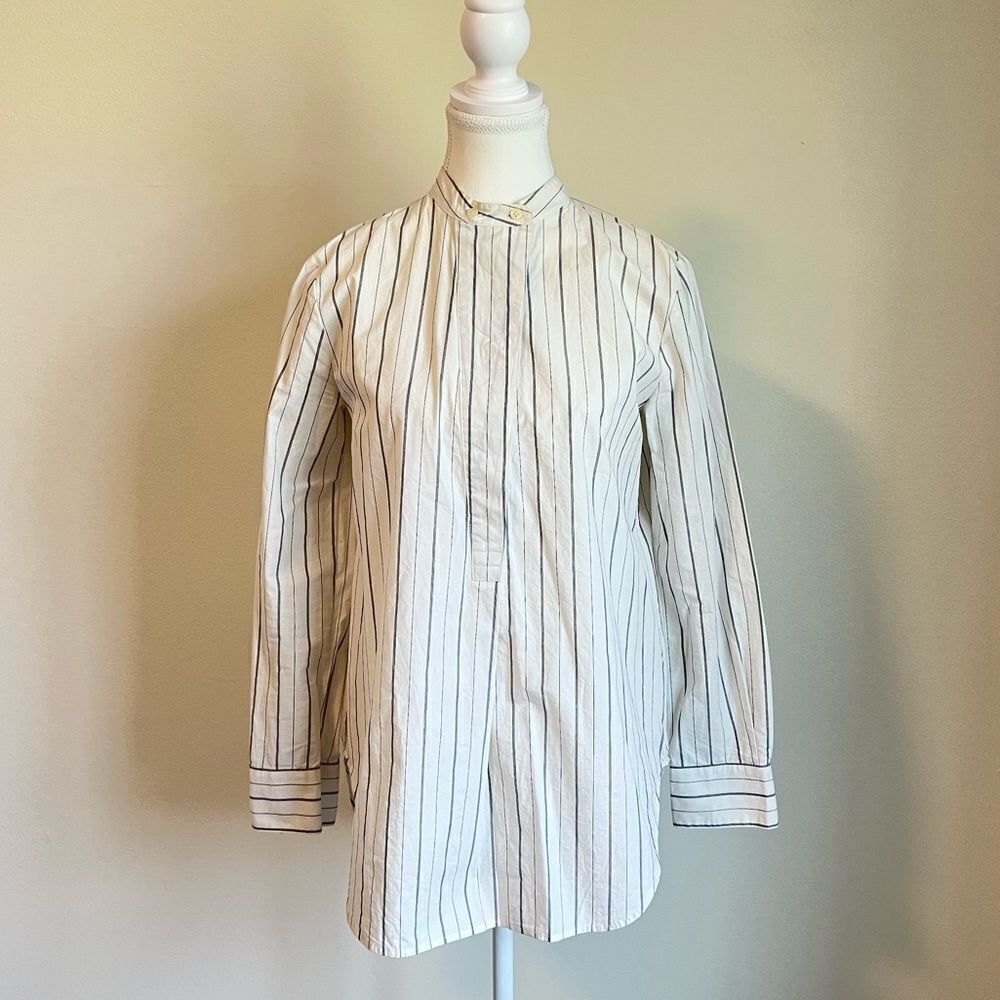 Madewell Striped The Perfect Tunic Shirt Size Small Long Sleeve - Picture 3 of 11